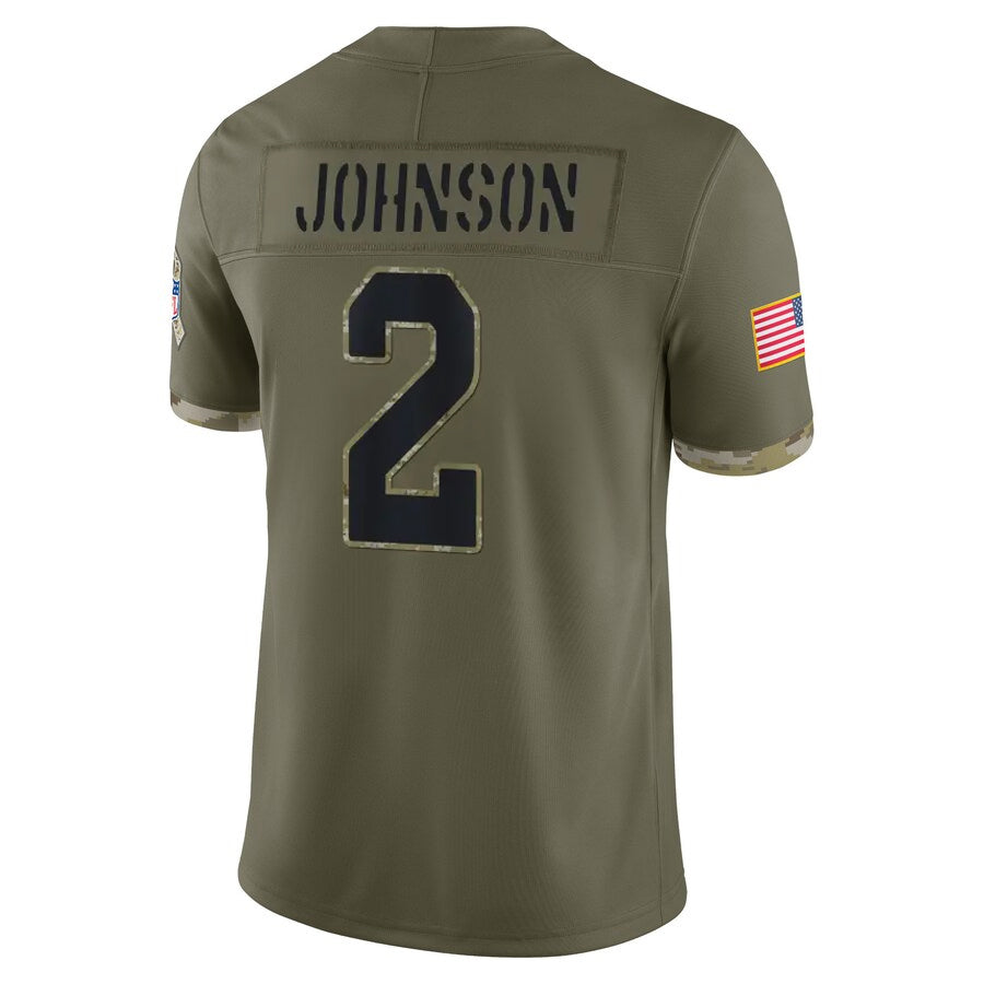 Elroe A.Cardinals #2 Will Johnson Player Olive Salute To Service Limited Game Stitched Jerseys