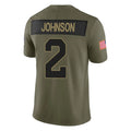 Elroe A.Cardinals #2 Will Johnson Player Olive Salute To Service Limited Home Game Stitched Jerseys
