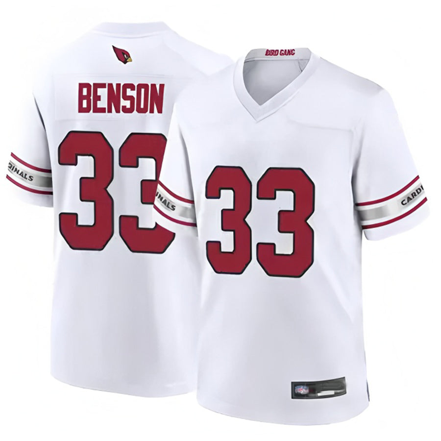 Elroe A.Cardinals #33 Trey Benson Player White Game Home Stitched Jerseys