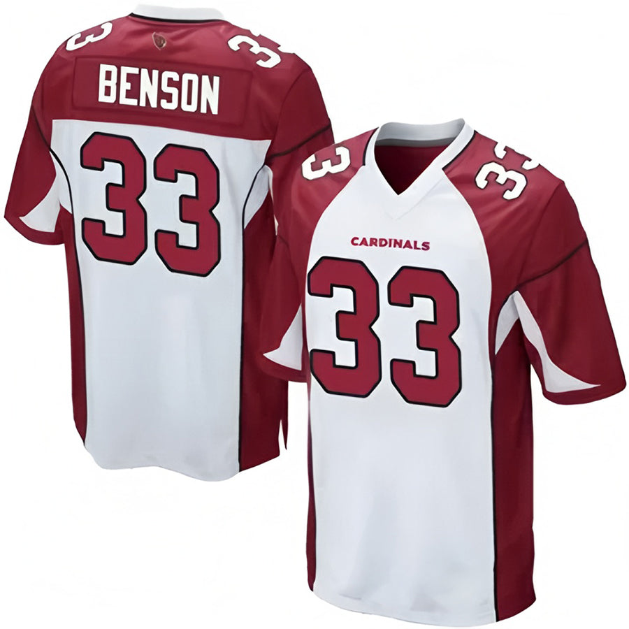 Elroe A.Cardinals #33 Trey Benson Player White Home Game Stitched Jerseys