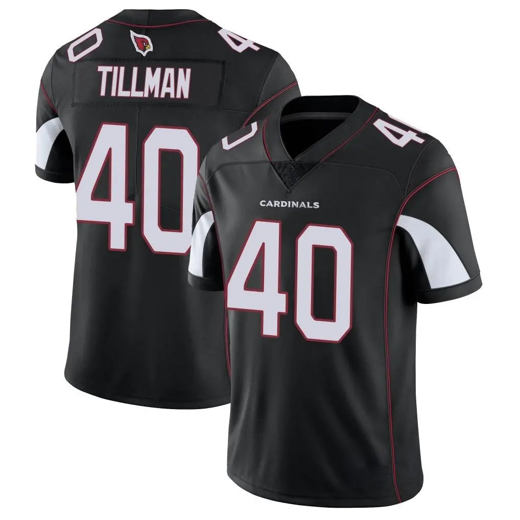 Elroe A.Cardinals #40 Pat Tillman Player Black Vapor Limited Home Game Stitched Jerseys