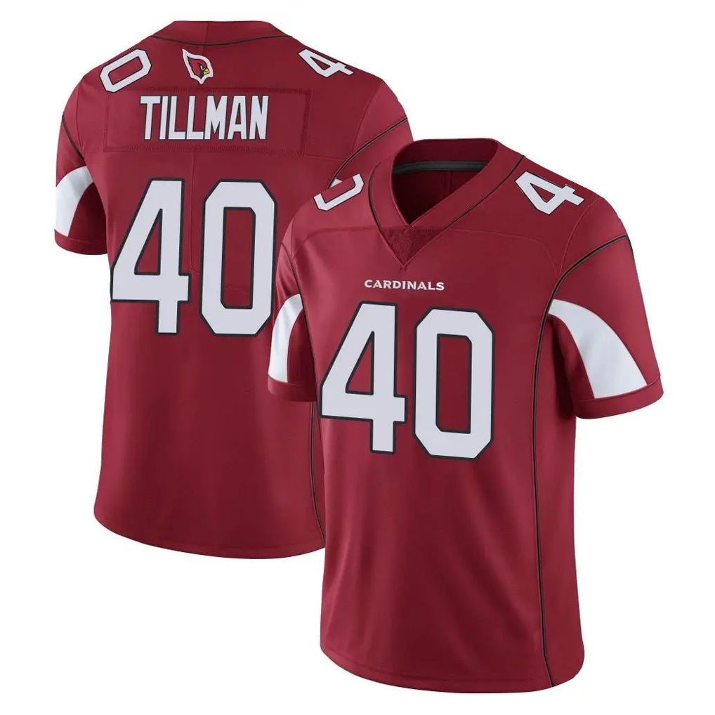 Elroe A.Cardinals #40 Pat Tillman Player Cardinal Vapor Limited Home Game  Stitched Jerseys