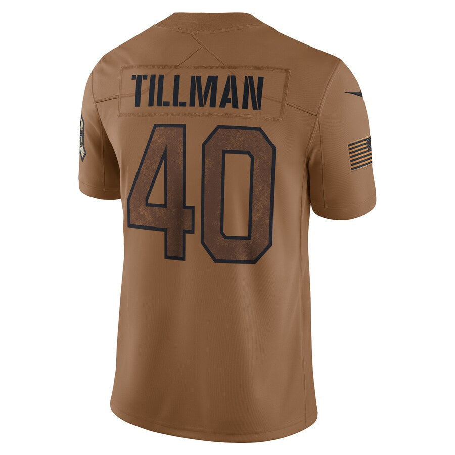 Elroe A.Cardinals #40 Pat Tillman Player Brown Salute To Service Limited Stitched Jerseys