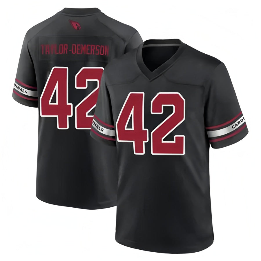 Elroe A.Cardinals #42 Dadrion Taylor-Demerson Player Black Home Game Stitched Jerseys