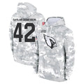Elroe A.Cardinals #42 Dadrion Taylor-Demerson Player Camo Salute to Service Hoodies Stitched Jerseys