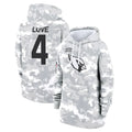Elroe A.Cardinals #4 Jeremiyah Love Player Arctic Camo Salute to Service Hoodies Football Jerseys