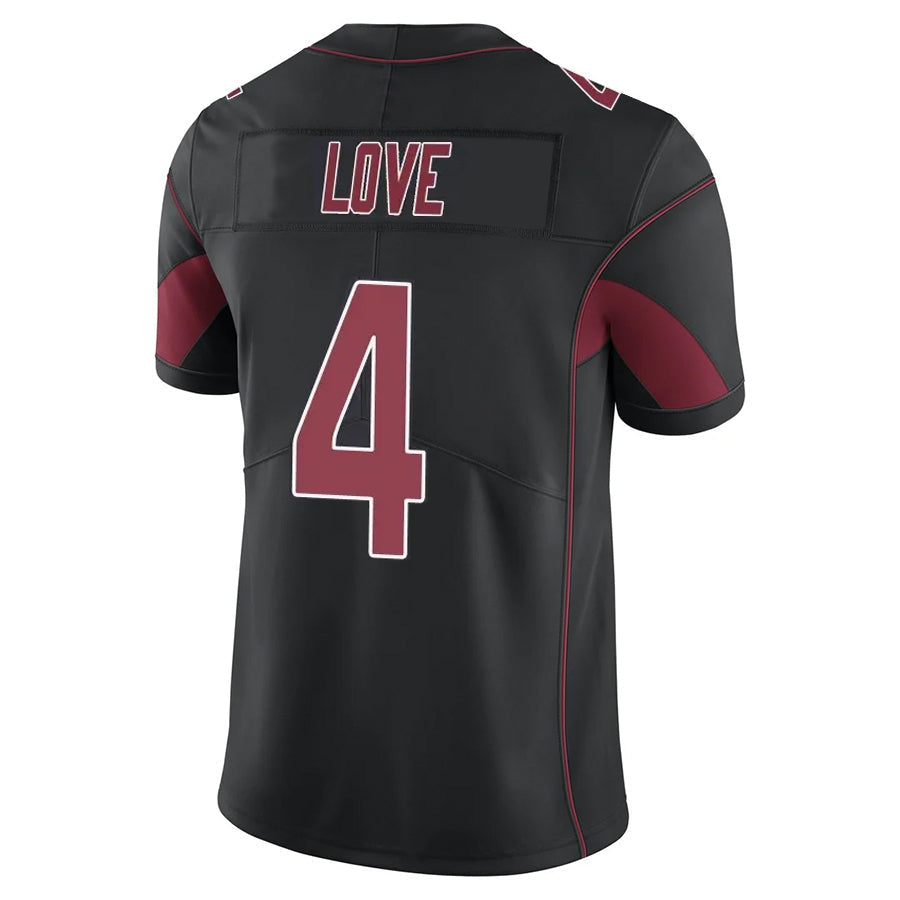 Elroe A.Cardinals #4 Jeremiyah Love Player Black Limited Elite Home Game Stitched Jerseys