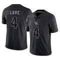 Elroe A.Cardinals #4 Jeremiyah Love Player Black RFLCTV Limited Home Game Stitched Jerseys