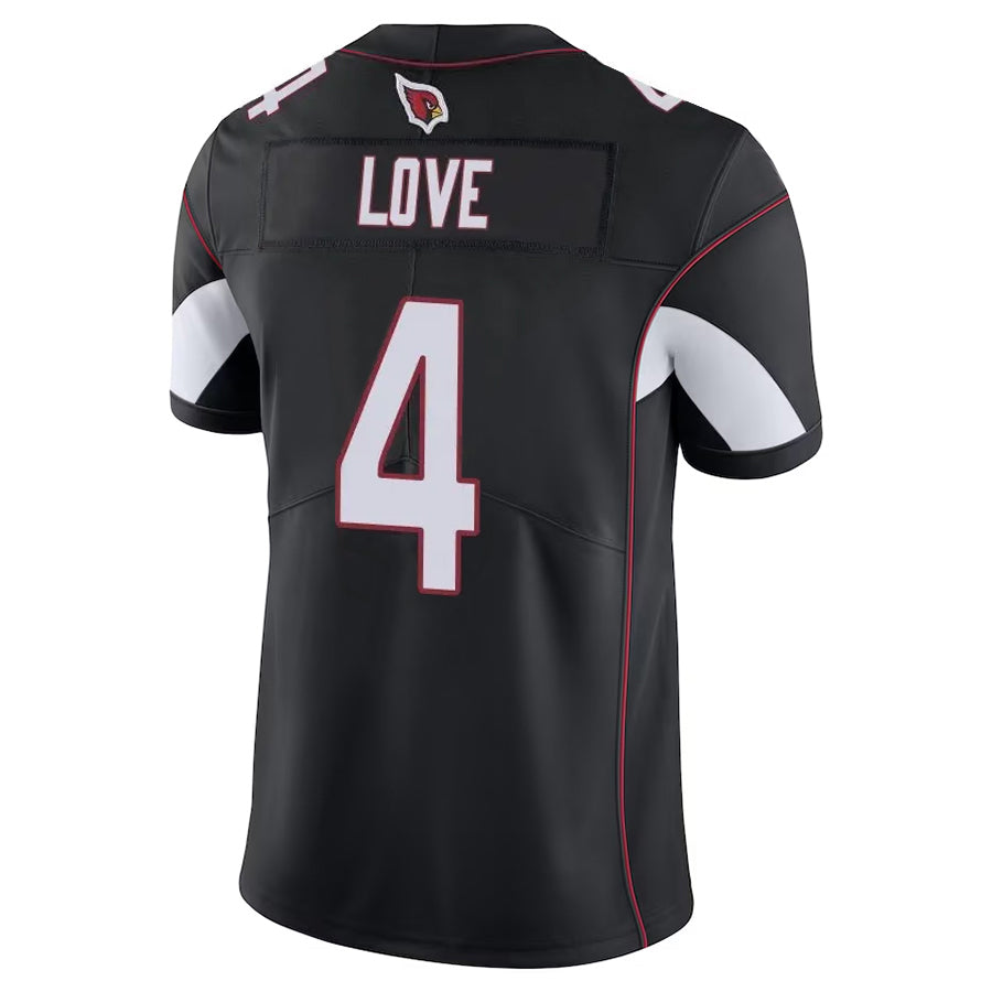 Elroe A.Cardinals #4 Jeremiyah Love Player Black Vapor Limited Home Game Stitched Jerseys