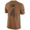 Elroe A.Cardinals #4 Jeremiyah Love Player Brown Limited Salute To Service Game Stitched Jerseys