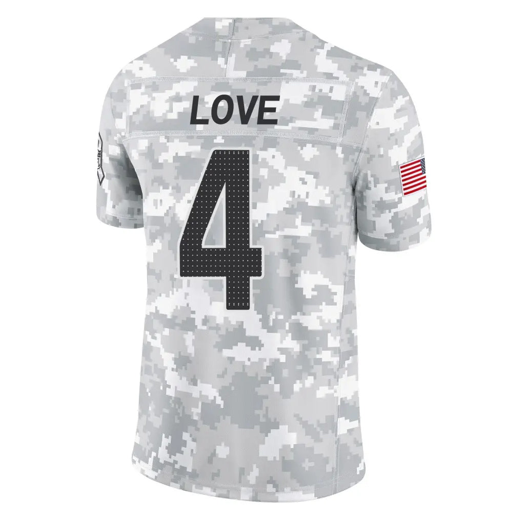 Elroe A.Cardinals #4 Jeremiyah Love Player Camo Salute to Service Limited Home Stitched Jerseys