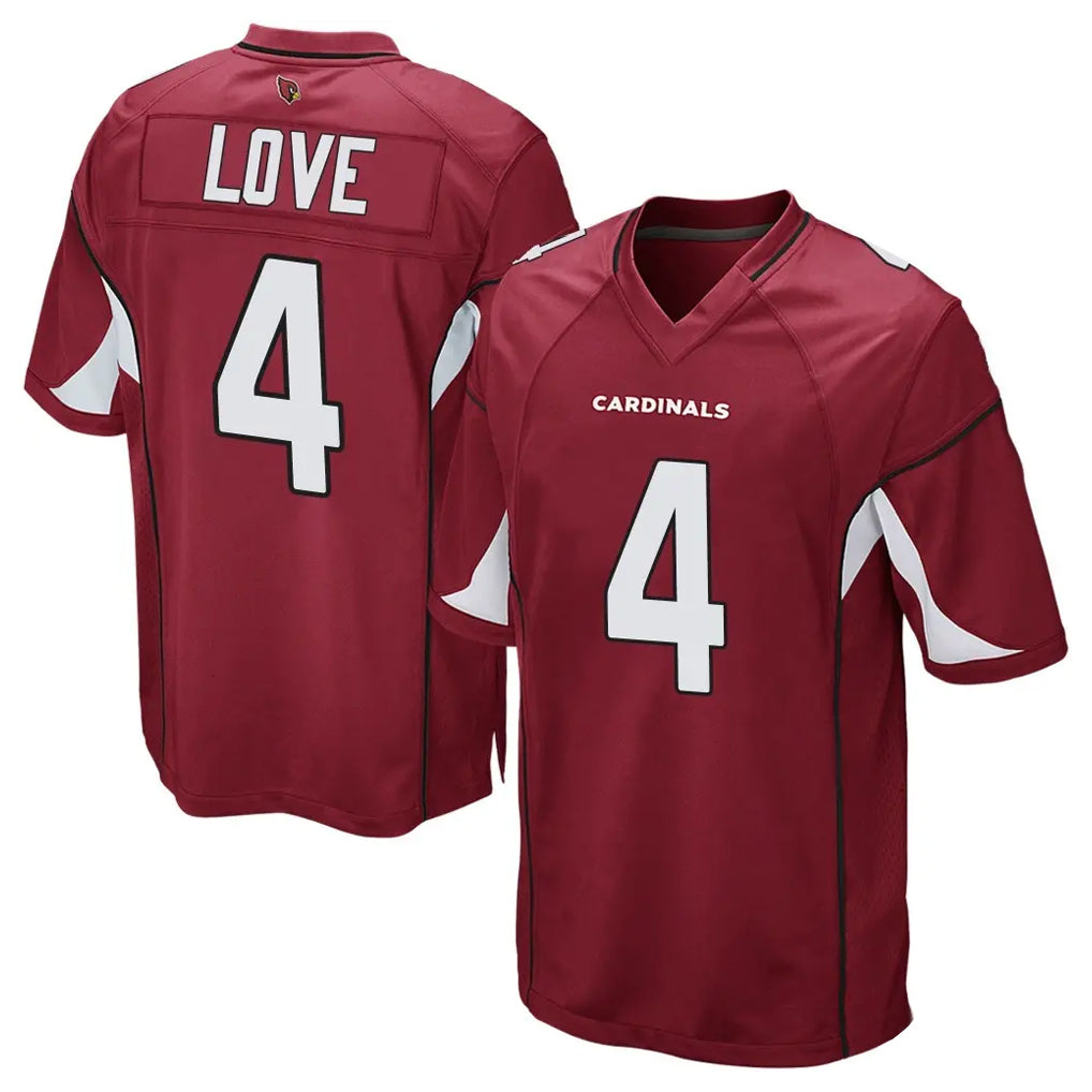 Elroe A.Cardinals #4 Jeremiyah Love Player Cardinal Home Game Stitched Jerseys