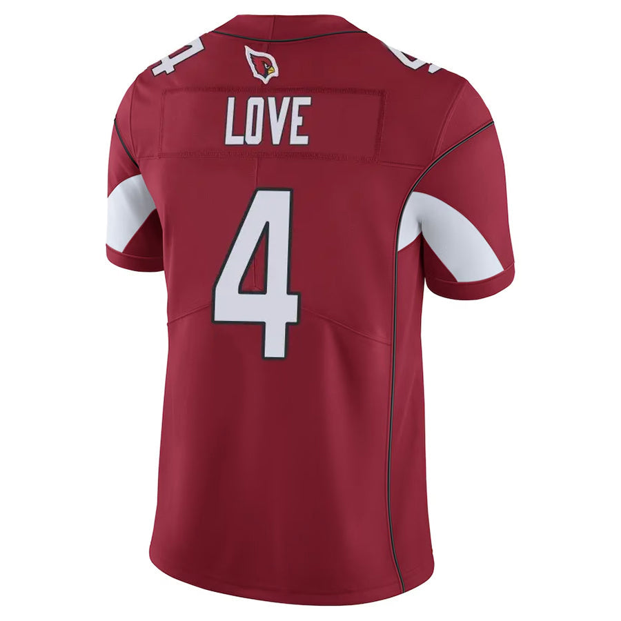 Elroe A.Cardinals #4 Jeremiyah Love Player Cardinal Vapor Limited Home Game  Stitched Jerseys