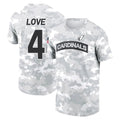 Elroe A.Cardinals #4 Jeremiyah Love Player Salute to Service Hoodies & T-Shirts Football Jerseys