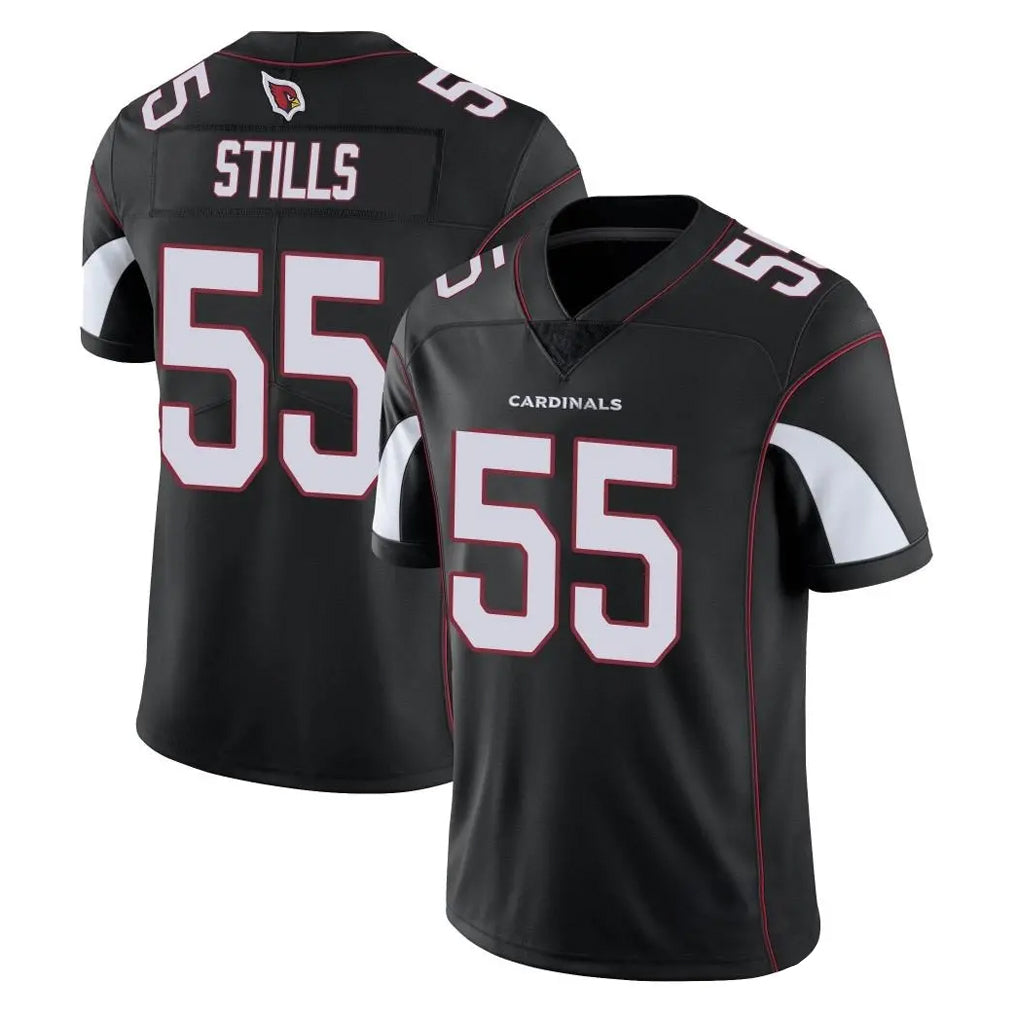 Elroe A.Cardinals #55 Dante Stills Player Black Vapor Limited Home Game Stitched Jerseys