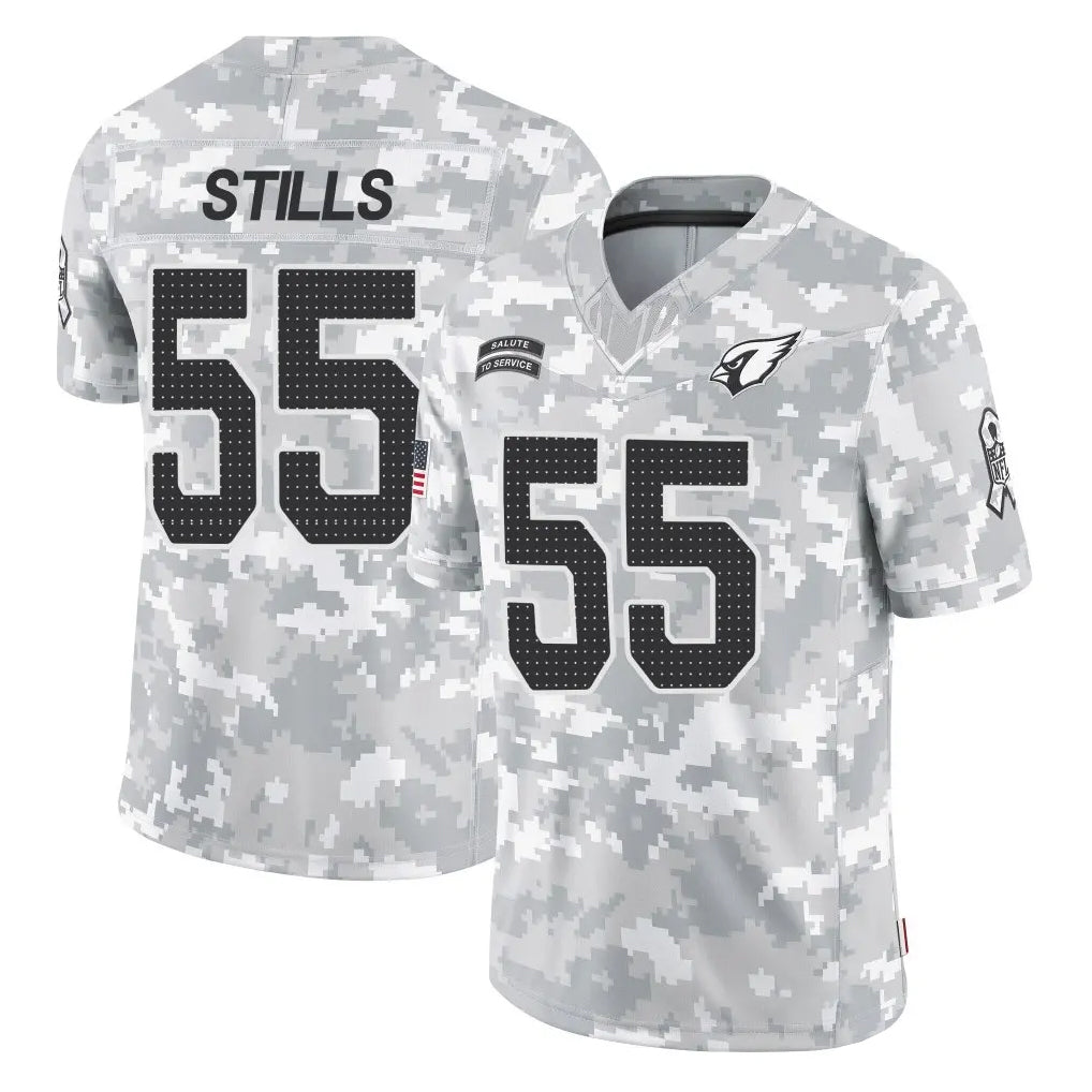 Elroe A.Cardinals #55 Dante Stills Player Camo Salute to Service Limited Home Stitched Jerseys