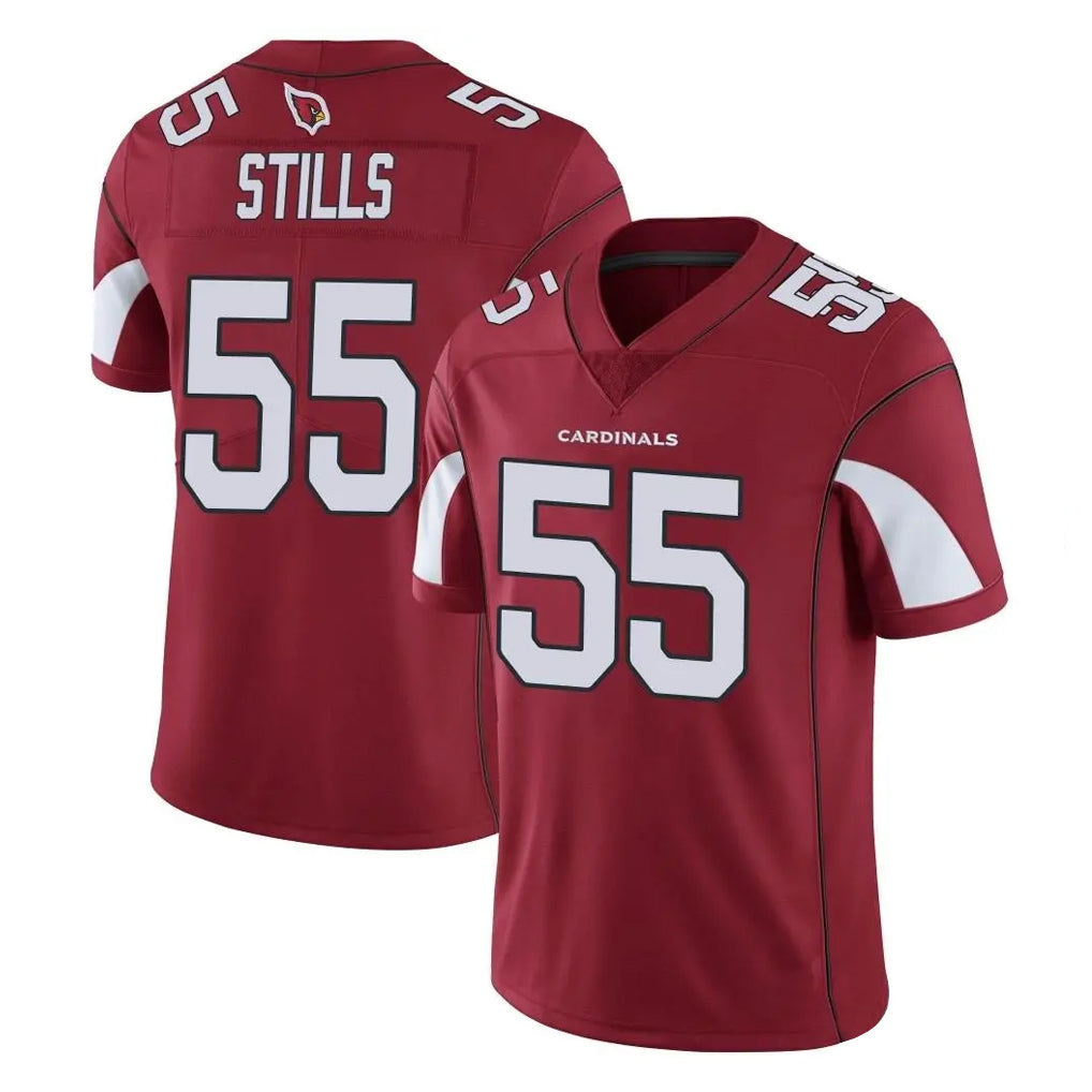 Elroe A.Cardinals #55 Dante Stills Player Cardinal Vapor Limited Home Game  Stitched Jerseys