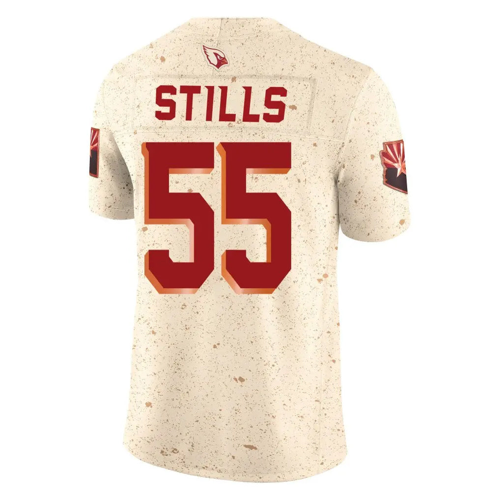 Elroe A.Cardinals #55 Dante Stills Player Cream Rivalries Collection Vapor Limited Home Game Stitched Jerseys