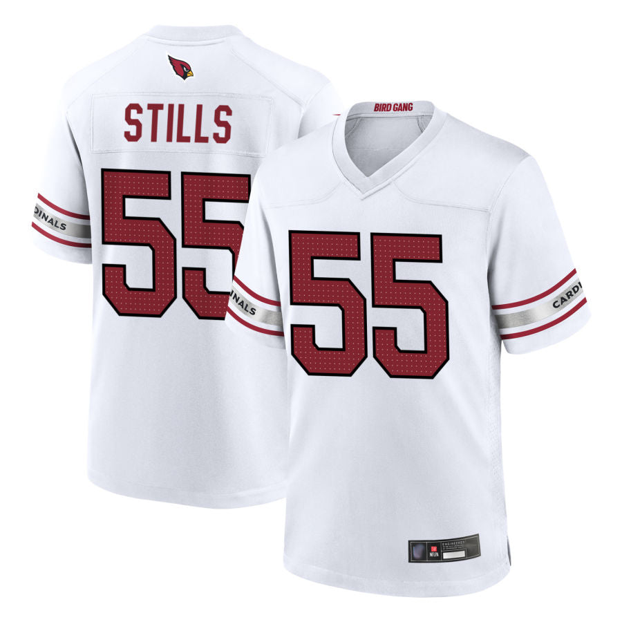 Elroe A.Cardinals #55 Dante Stills Player White Home Game Stitched Jerseys