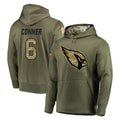 Elroe A.Cardinals #6 James Conner Player Olive Salute to Service Limited Hoodie Stitched Jerseys