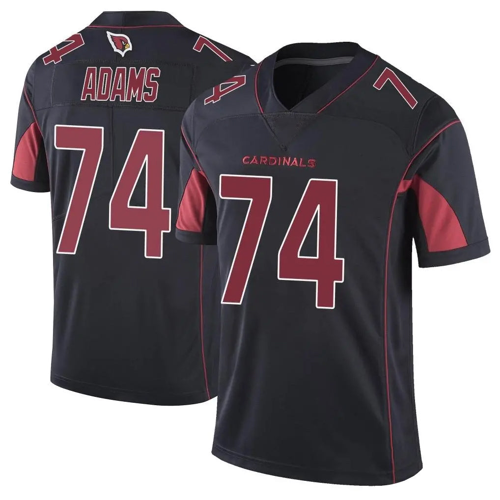 Elroe A.Cardinals #74 Isaiah Adams Player Black Limited Elite Home Game Stitched Jerseys