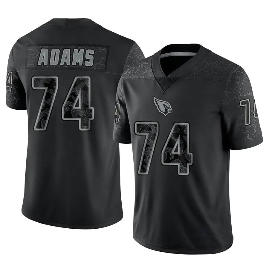 Elroe A.Cardinals #74 Isaiah Adams Player Black RFLCTV Limited Stitched Jerseys