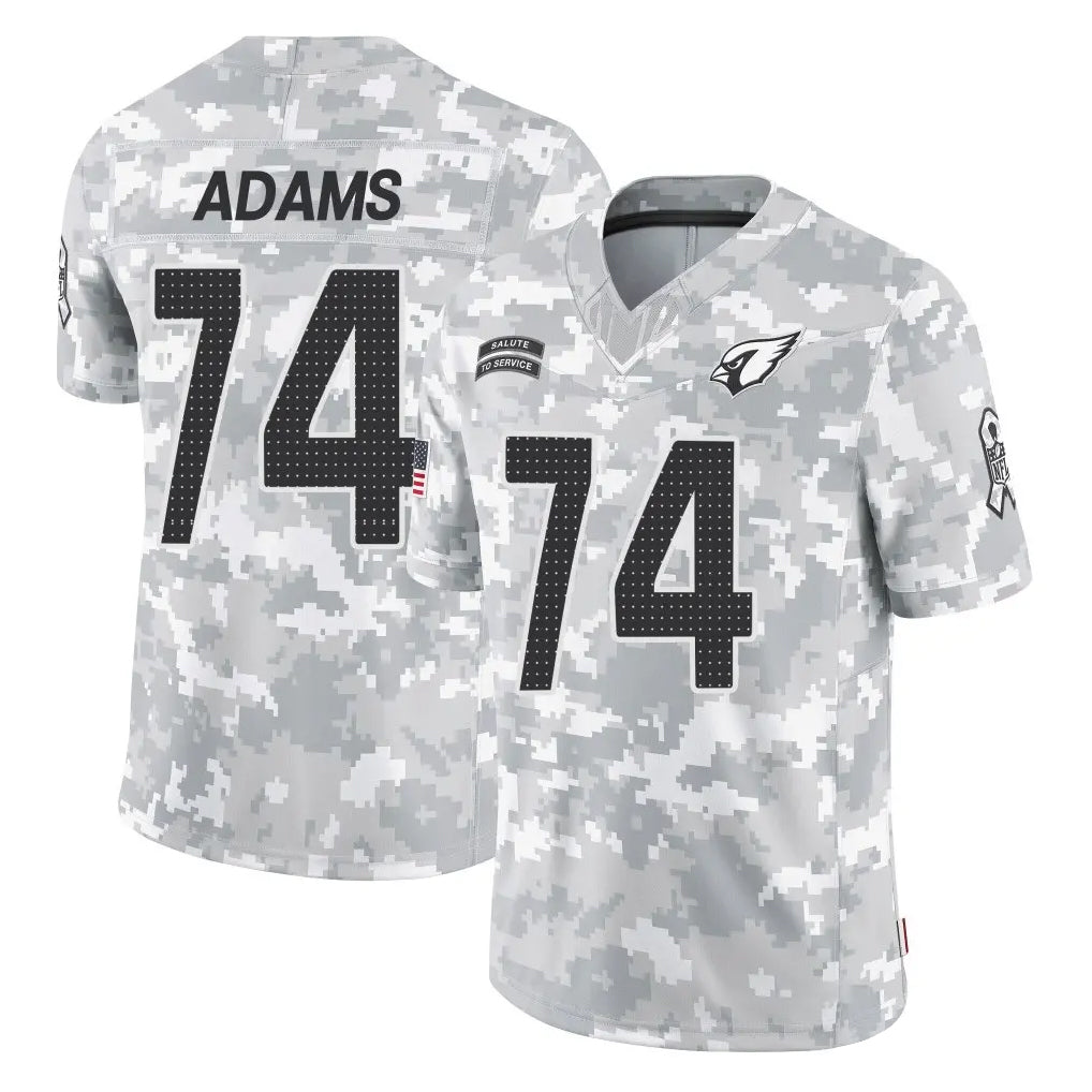 Elroe A.Cardinals #74 Isaiah Adams Player Camo Salute to Service Limited Home Stitched Jerseys