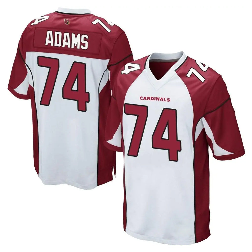 Elroe A.Cardinals #74 Isaiah Adams Player White Home Game Stitched Jerseys