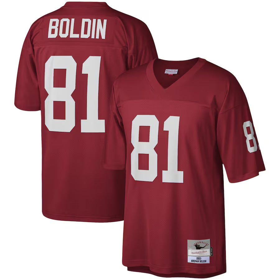 Elroe A.Cardinals #81 Anquan Boldin Player Mitchell & Ness Cardinal Legacy Replica Stitched Jerseys