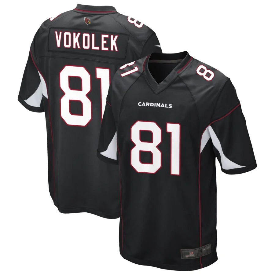 Elroe A.Cardinals #81 Travis Vokolek Player Black Game Stitched Jerseys