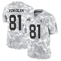 Elroe A.Cardinals #81 Travis Vokolek Player Camo Salute to Service Limited Stitched Stitched Jerseys