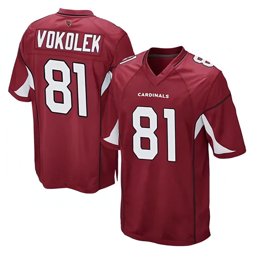 Elroe A.Cardinals #81 Travis Vokolek Player Cardinal Game Stitched Jerseys