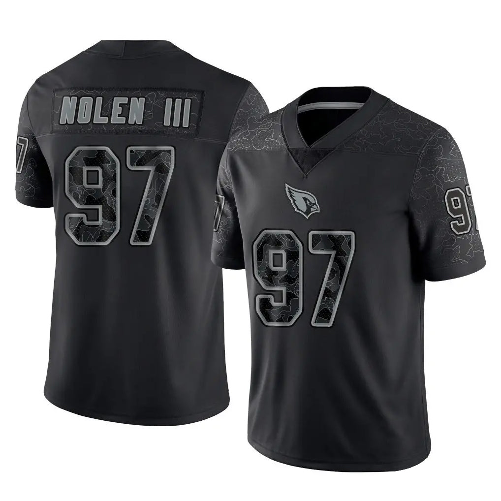 Elroe A.Cardinals #97 Walter Nolen III Player Black RFLCTV Limited Home Game Stitched Jerseys