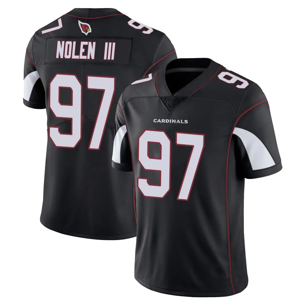 Elroe A.Cardinals #97 Walter Nolen III Player Black Vapor Limited Home Game Stitched Jerseys