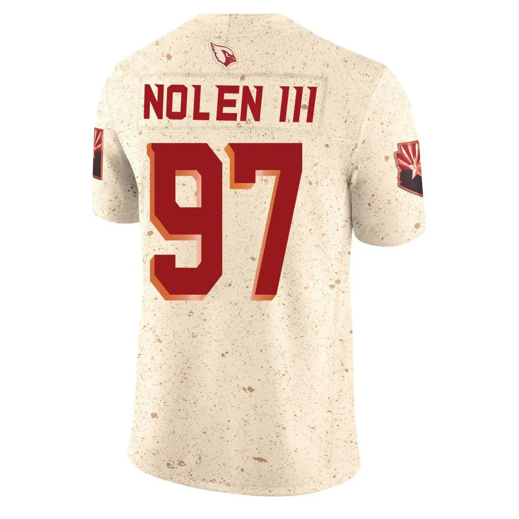 Elroe A.Cardinals #97 Walter Nolen III Player Cream Rivalries Collection Vapor Limited Home Game Stitched Jerseys