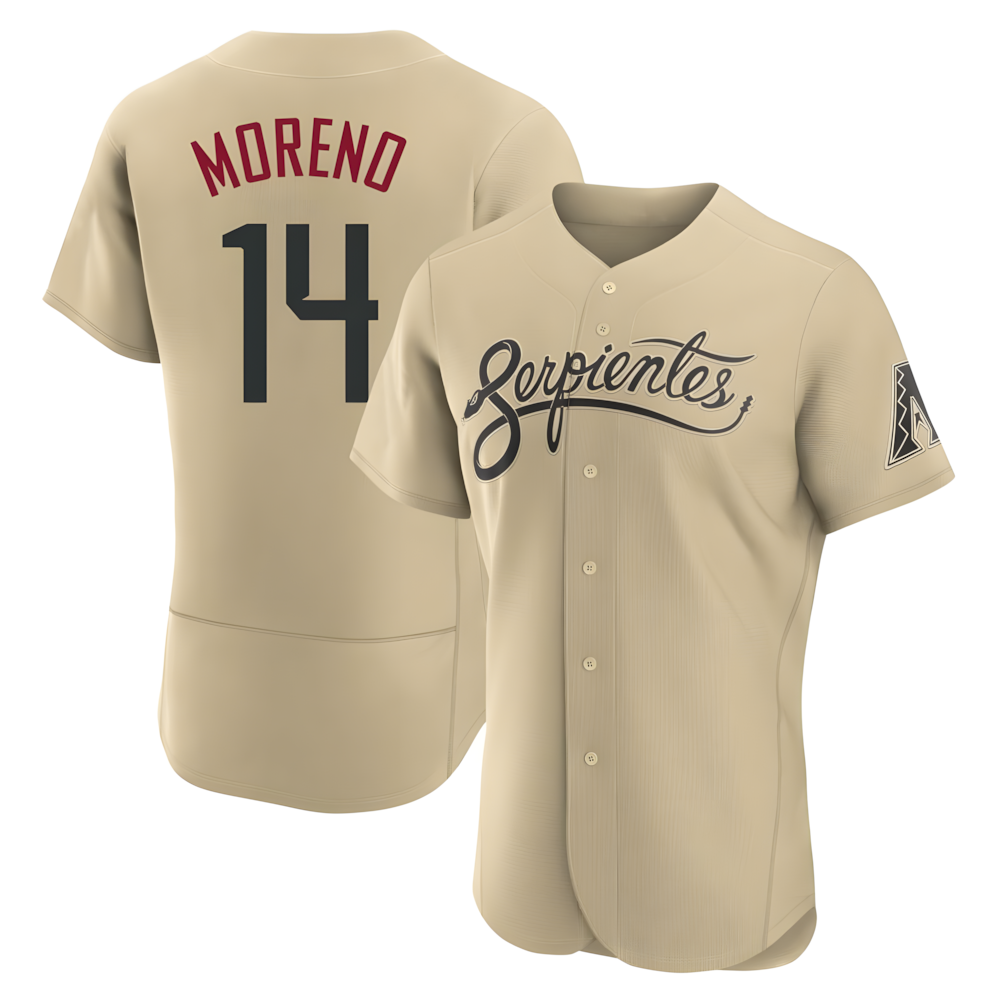 Elroe A.Diamondbacks #14 Gabriel Moreno Player Gold City Connect Stitched Jerseys