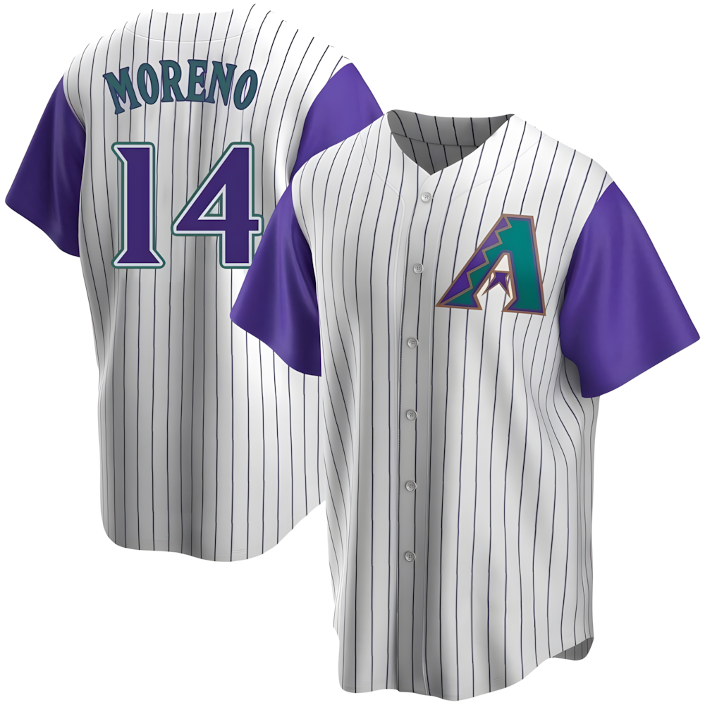 Elroe A.Diamondbacks #14 Gabriel Moreno Player Purple Replica Alternate Cooperstown Collection Stitched Jerseys