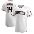 Elroe A.Diamondbacks #14 Gabriel Moreno Player White Crimson Home Stitched Jerseys