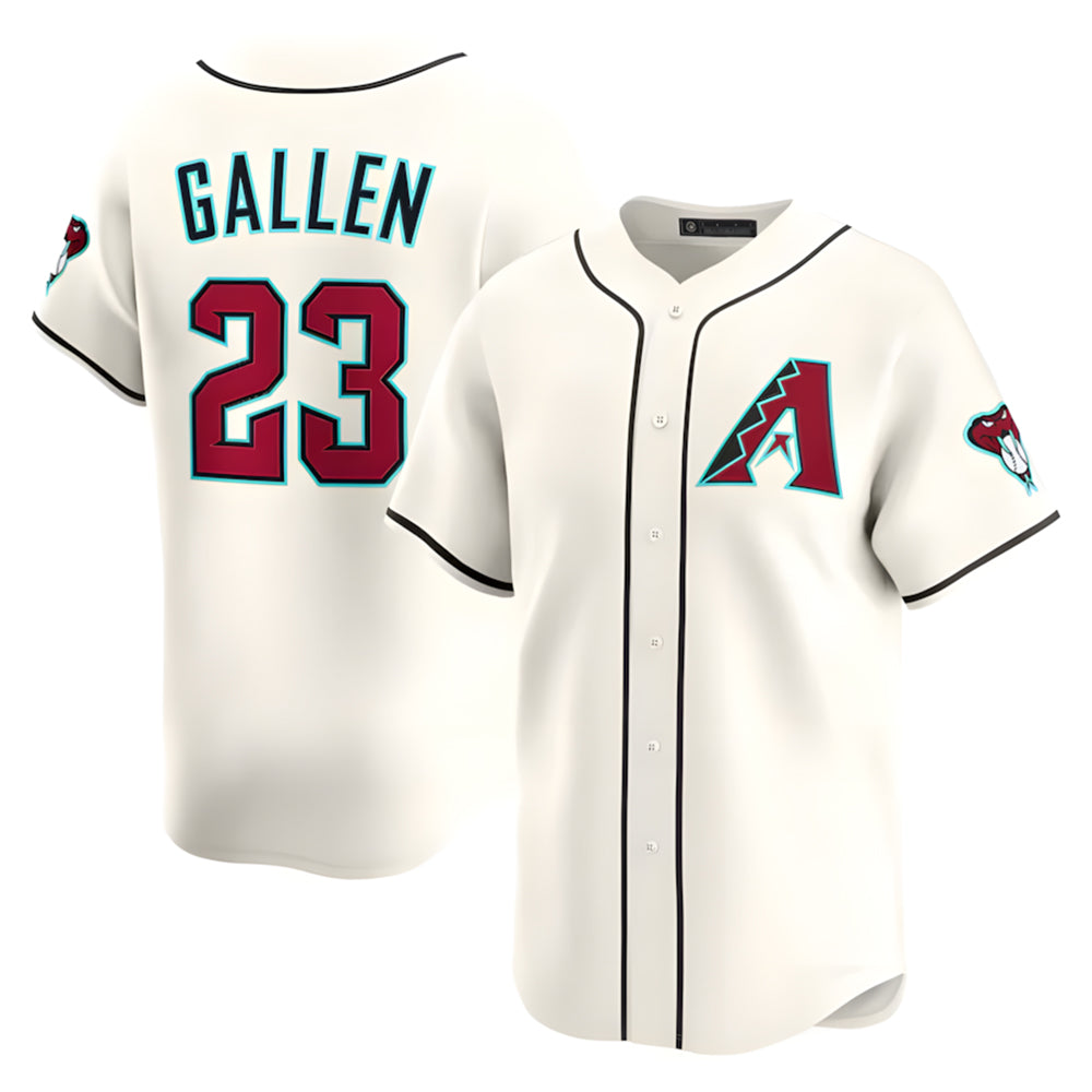 Elroe A.Diamondbacks #23 Zac Gallen Player Cream Game Limited Stitched Jerseys