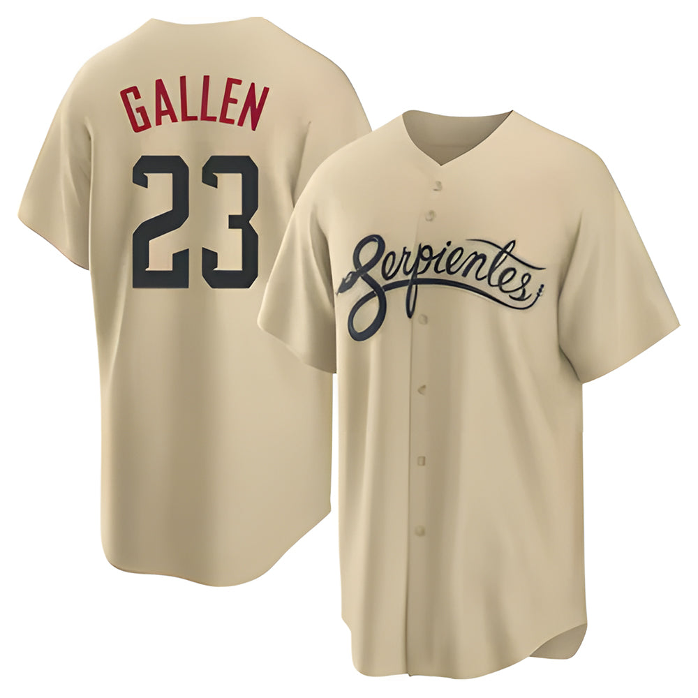 Elroe A.Diamondbacks #23 Zac Gallen Player Light Brown City Connect Cool Replica Stitched Jerseys