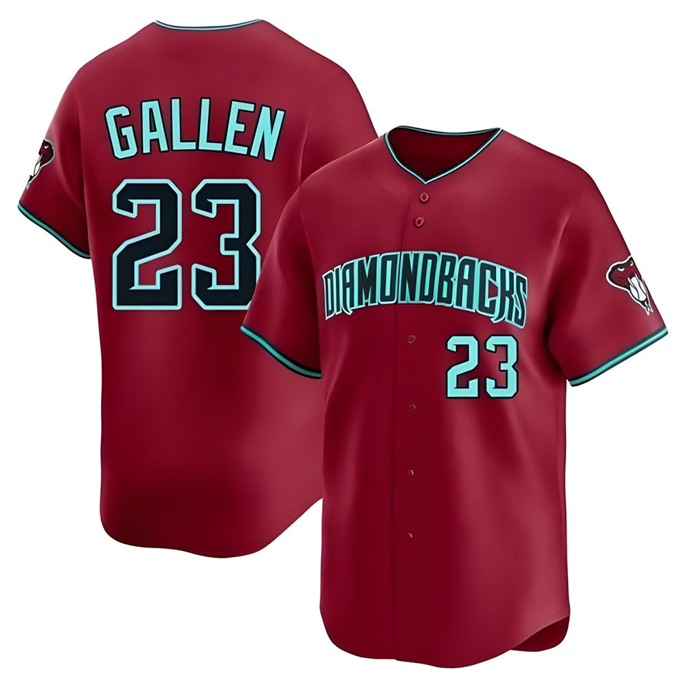 Elroe A.Diamondbacks #23 Zac Gallen Player Red Blue reserve Replica Game Stitched Jerseys