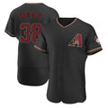 Elroe A.Diamondbacks #38 Paul Sewald Player  Black Alternate Authentic Stitched Jersey