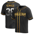 Elroe A.Diamondbacks #38 Paul Sewald Player Black Golden Replica Alternate Stitched Jersey