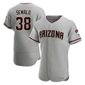 Elroe A.Diamondbacks #38 Paul Sewald Player Gray Authentic Road Stitched Jersey