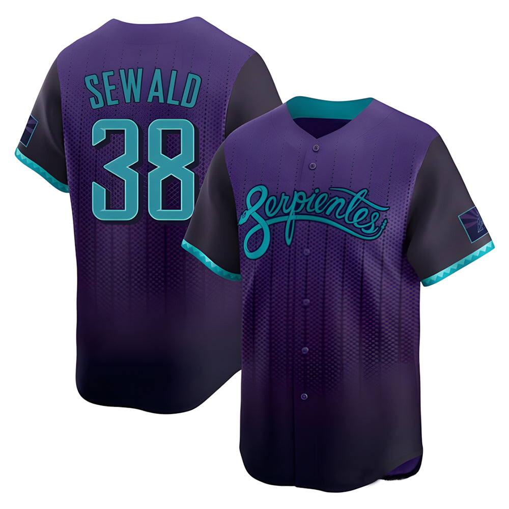 Elroe A.Diamondbacks #38 Paul Sewald Player Purple Limited 2025 City Connect Stitched Jersey