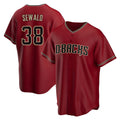 Elroe A.Diamondbacks #38 Paul Sewald Player Red Alternate Replica Stitched Jersey
