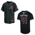 Elroe A.Diamondbacks #41 Carlos Santana Player Black Player game time Stitched Jersey