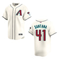 Elroe A.Diamondbacks #41 Carlos Santana Player Cream game time Stitched Jersey