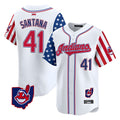 Elroe A.Diamondbacks #41 Carlos Santana Player White Independence Day Vapor Premier Limited Stitched Jersey