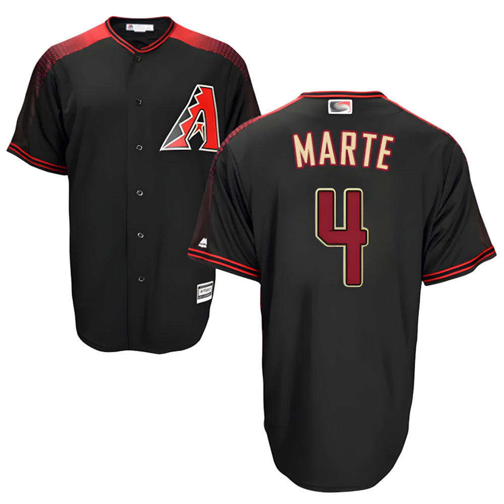 Elroe A.Diamondbacks #4 Ketel Marte Player Black Big & Tall Replica Limited Stitched Jerseys